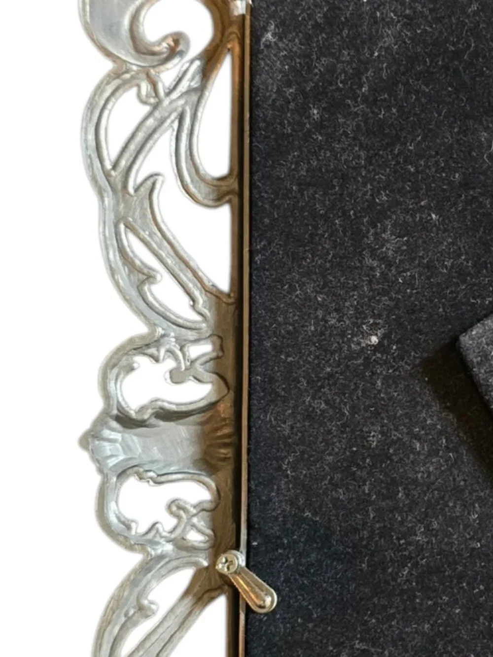 Ornate Silver Picture Frame Vintage Style Baroque Scroll Photo Frame Tabletop